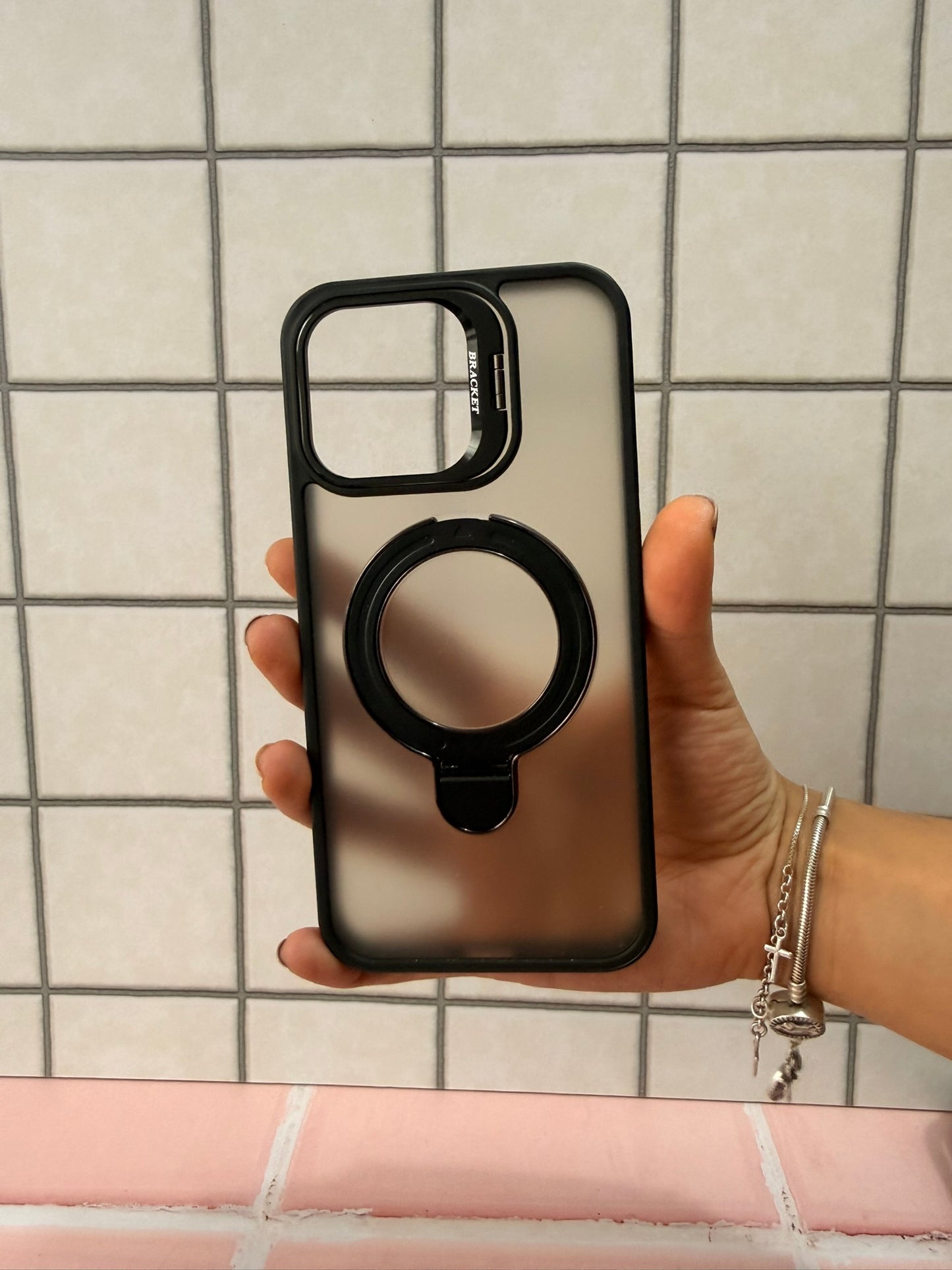 Case Matte Doble Holder
