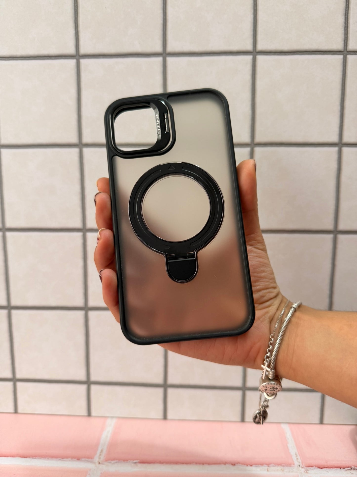 Case Matte Doble Holder