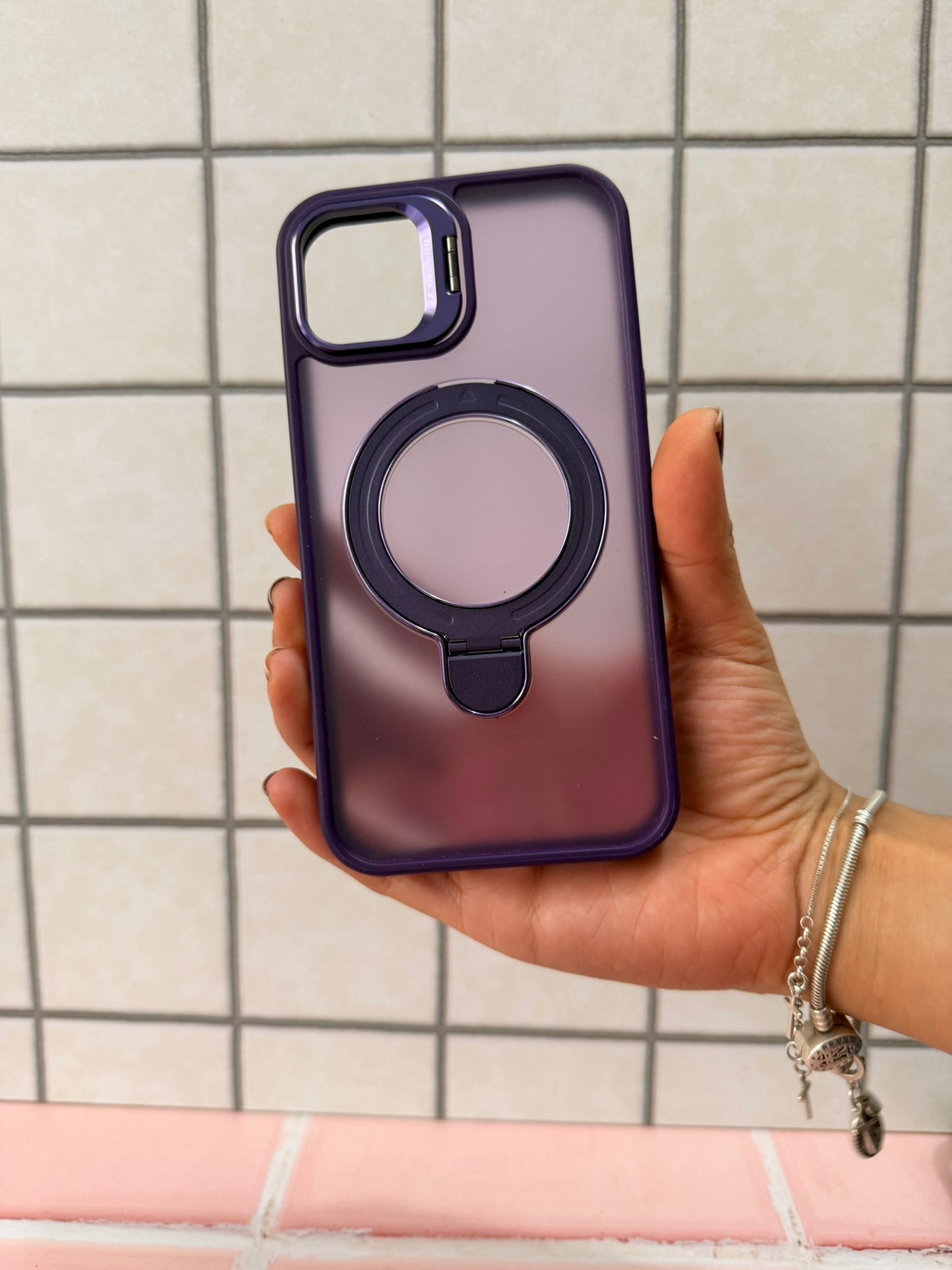 Case Matte Doble Holder