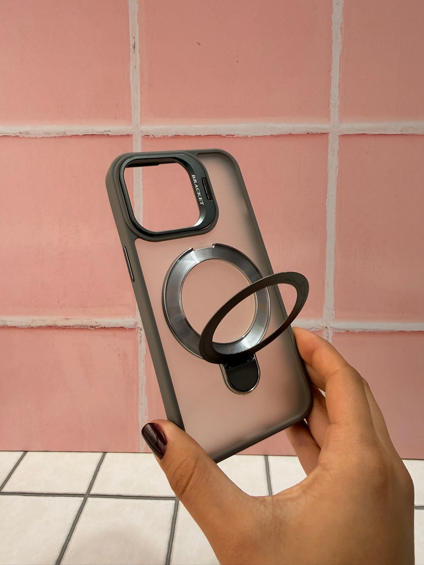 Case Matte Doble Holder